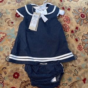 🌍Sale bundle 3 for 30$ 🌍 baby girl dress with sailor collar and bottoms